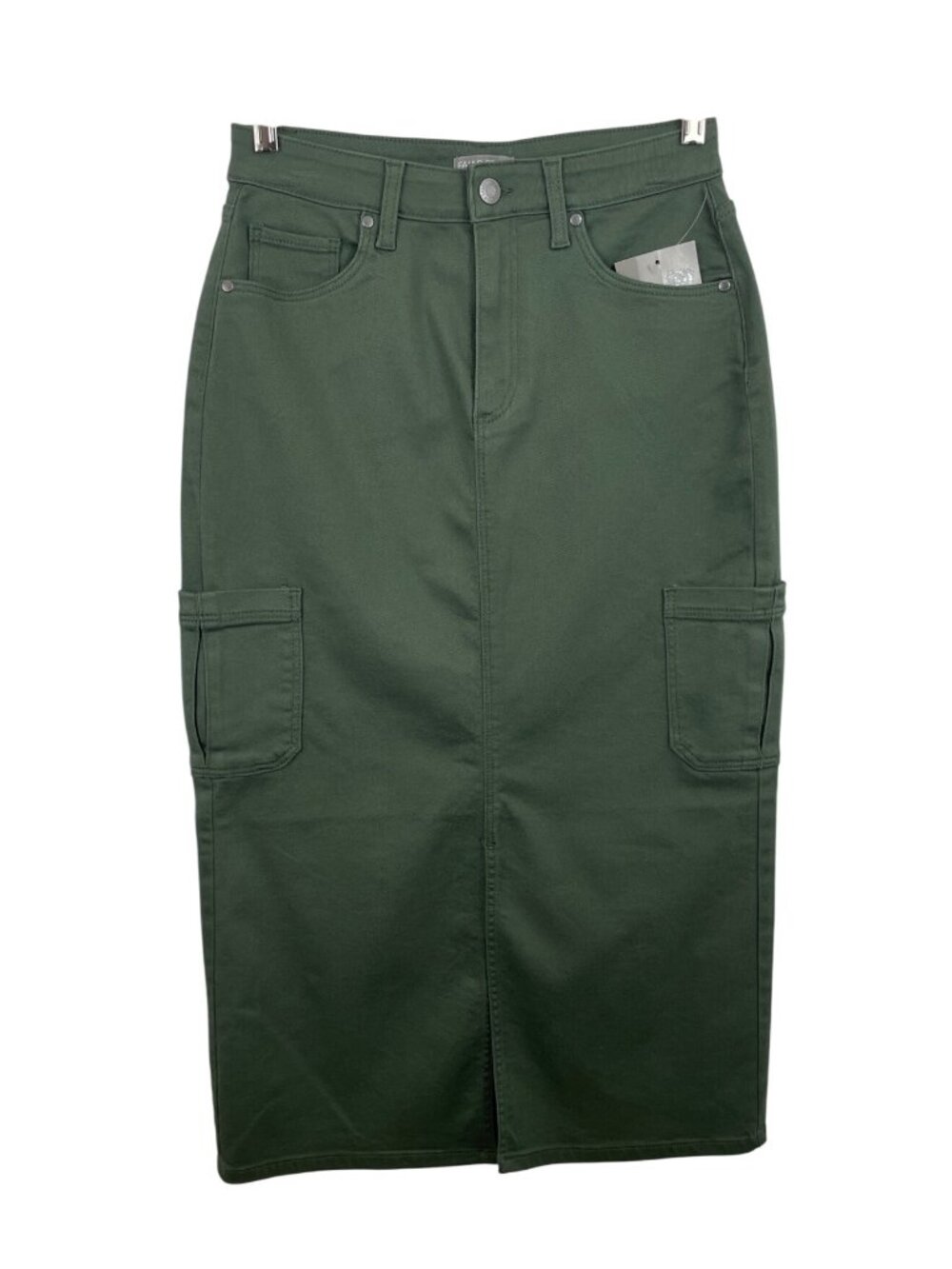 Falls Creek Womens Olive Green Cargo Pocket Pencil Skirt Size 6